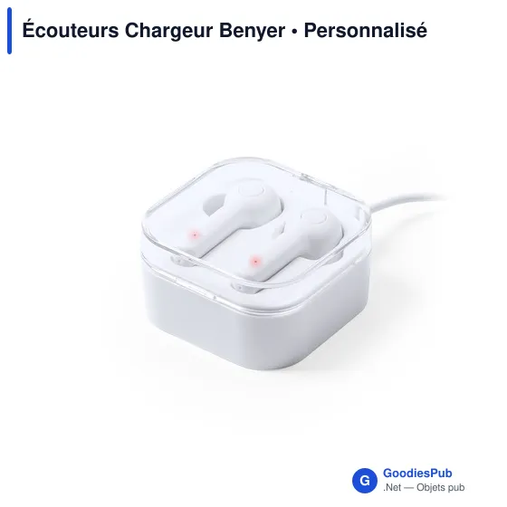 Écouteurs Bluetooth® Chargeur Benyer personnalisables avec logo - Image 6