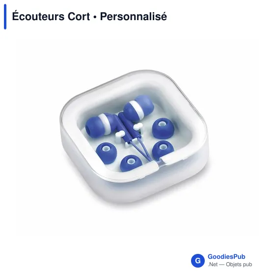 Écouteurs personnalisables Cort avec logo pour entreprises - Image 1