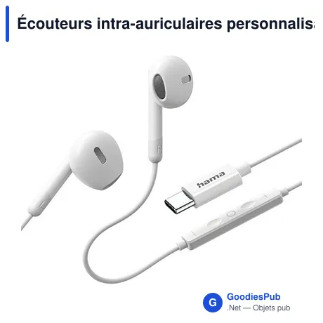 Écouteurs intra-auriculaires personnalisables Hama Classy avec logo