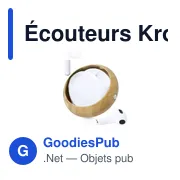 Écouteurs Bluetooth personnalisables avec logo - Krofin - Miniature 1