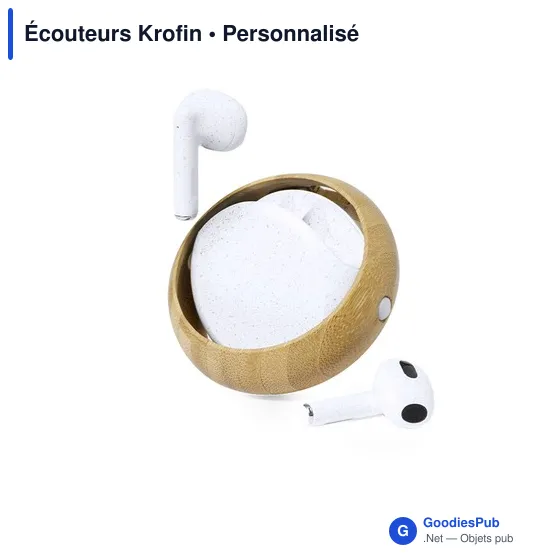Écouteurs Bluetooth personnalisables avec logo - Krofin - Image 1