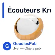 Écouteurs Bluetooth personnalisables avec logo - Krofin - Miniature 2