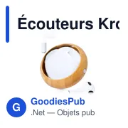 Écouteurs Bluetooth personnalisables avec logo - Krofin - Miniature 3