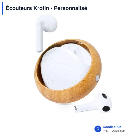 Écouteurs Bluetooth personnalisables avec logo - Krofin - Image 3