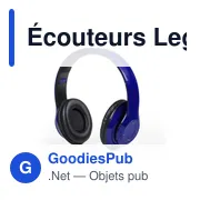 Écouteurs Bluetooth personnalisables Legolax avec logo - Miniature 2