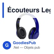 Écouteurs Bluetooth personnalisables Legolax avec logo - Miniature 5