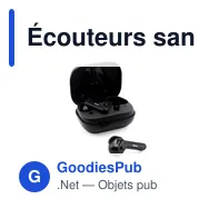 Écouteurs sans fil personnalisables avec logo - Emersyn - Miniature 1