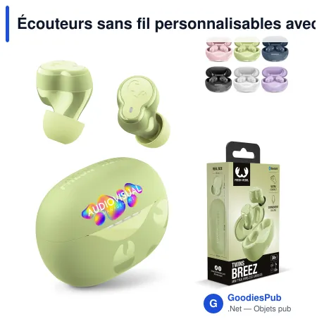 Écouteurs sans fil personnalisables avec logo - Fresh 'n Rebel Twins Breez