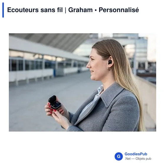 Ecouteurs sans fil personnalisables avec logo - Graham - Image 2