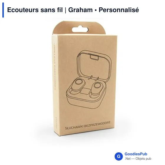Ecouteurs sans fil personnalisables avec logo - Graham - Image 3