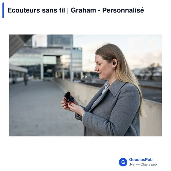 Ecouteurs sans fil personnalisables avec logo - Graham - Image 5