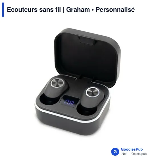 Ecouteurs sans fil personnalisables avec logo - Graham - Image 6