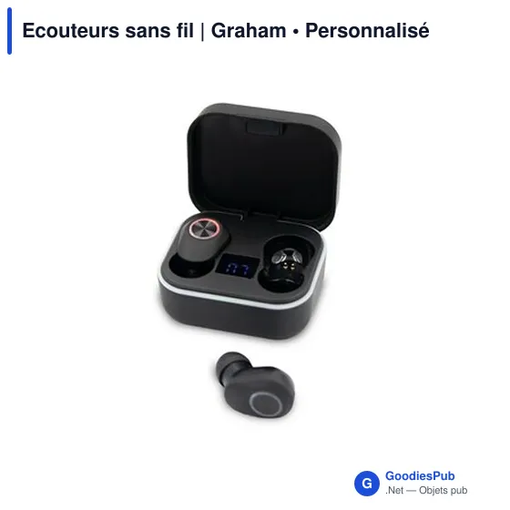 Ecouteurs sans fil personnalisables avec logo - Graham - Image 8