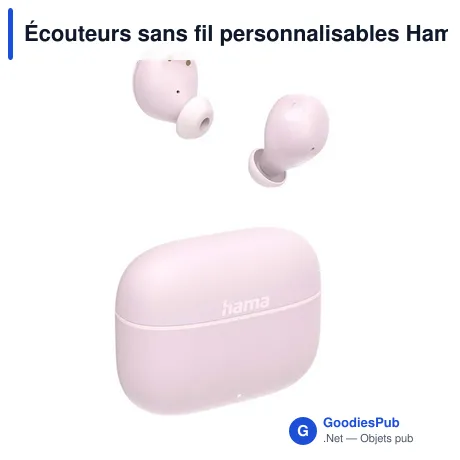 Écouteurs sans fil personnalisables Hama Freedom Buddy II avec logo