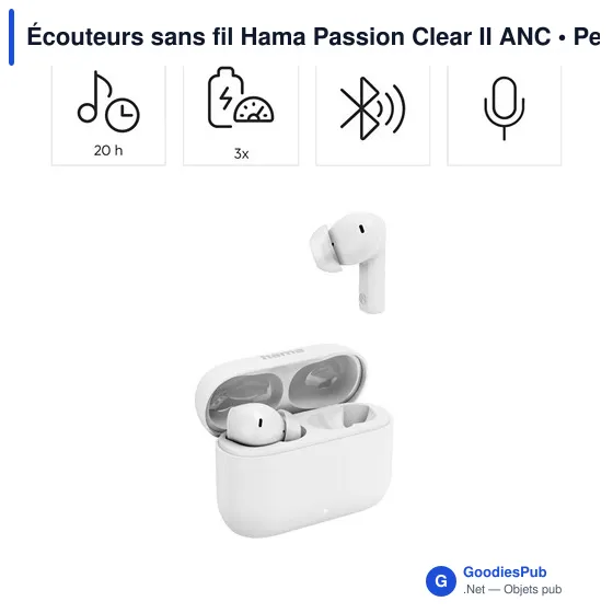 Écouteurs sans fil Hama Passion Clear II ANC - Image 8