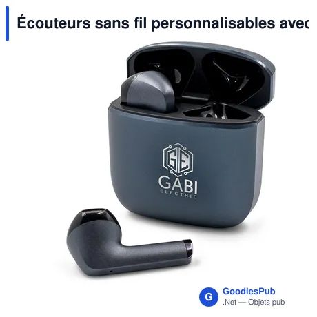 Écouteurs sans fil personnalisables avec logo | Junna