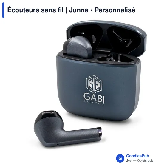 Écouteurs sans fil personnalisables avec logo | Junna - Image 1