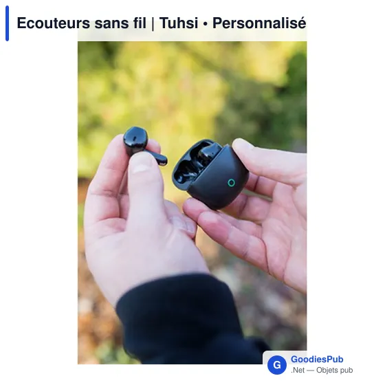 Ecouteurs sans fil personnalisables avec logo - Tuhsi - Image 2