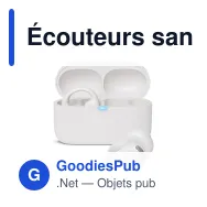 Écouteurs sans fil personnalisables Philips à oreille ouverte avec logo - TAQ2000 - Miniature 2