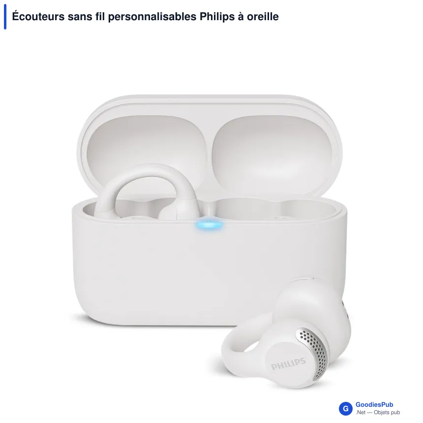 Écouteurs sans fil personnalisables Philips à oreille ouverte avec logo - TAQ2000 - Image 2