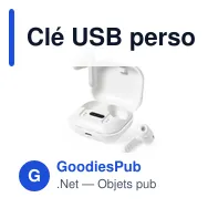 Clé USB personnalisable avec logo entreprise en ABS recyclé - Miniature 1