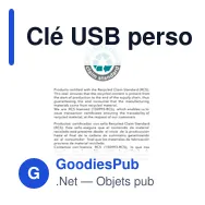 Clé USB personnalisable avec logo entreprise en ABS recyclé - Miniature 6