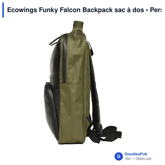 Sac à dos personnalisable Ecowings Funky Falcon avec logo - Image 2