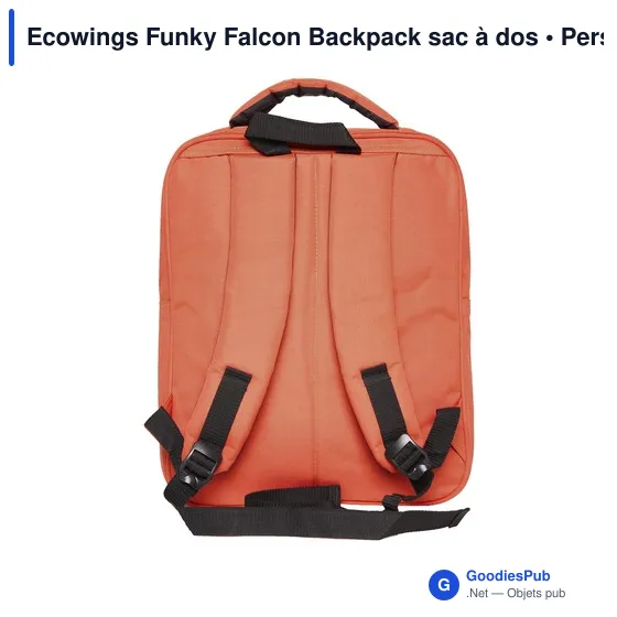 Sac à dos personnalisable Ecowings Funky Falcon avec logo - Image 7