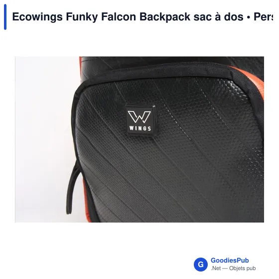 Sac à dos personnalisable Ecowings Funky Falcon avec logo - Image 8
