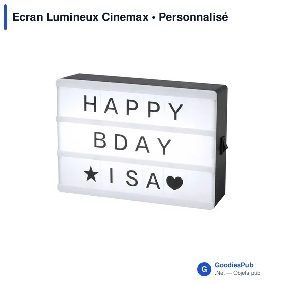Écran lumineux personnalisable Cinemax avec logo - Image 2