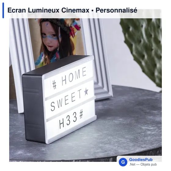 Écran lumineux personnalisable Cinemax avec logo - Image 4