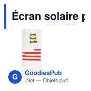 Écran solaire personnalisable SPF 30 en flacon de 20 ml avec logo - Spring - Miniature 1