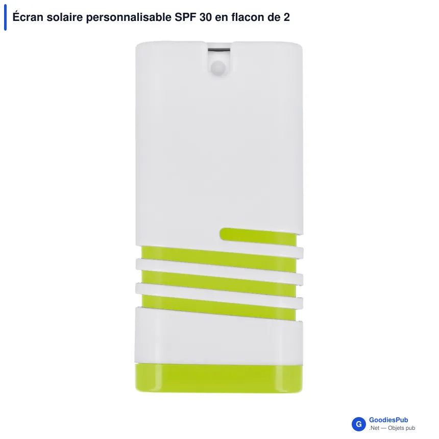 Écran solaire personnalisable SPF 30 en flacon de 20 ml avec logo - Spring - Image 2