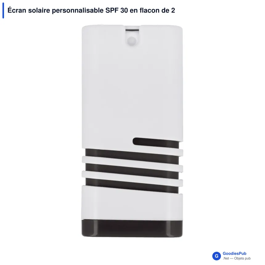 Écran solaire personnalisable SPF 30 en flacon de 20 ml avec logo - Spring - Image 3