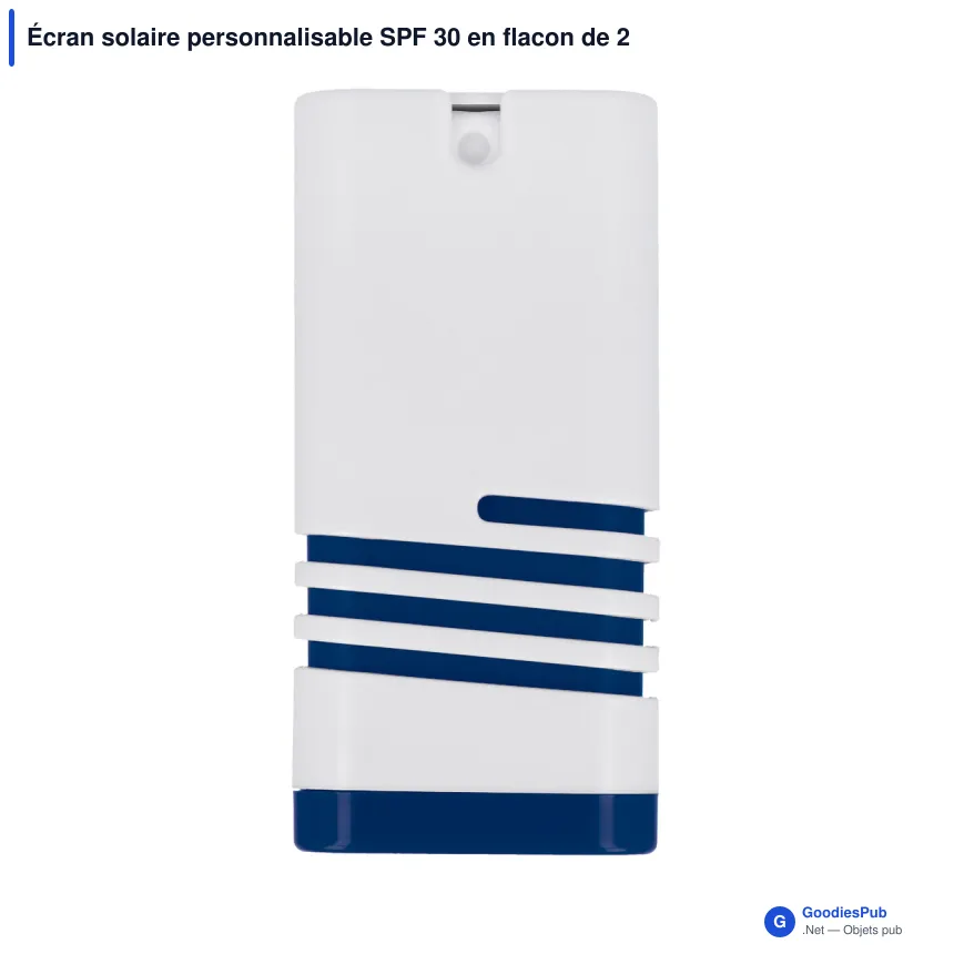 Écran solaire personnalisable SPF 30 en flacon de 20 ml avec logo - Spring - Image 4