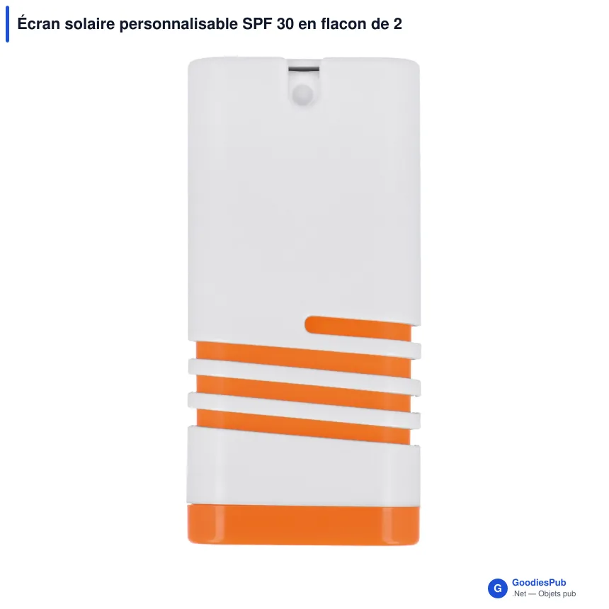 Écran solaire personnalisable SPF 30 en flacon de 20 ml avec logo - Spring - Image 6