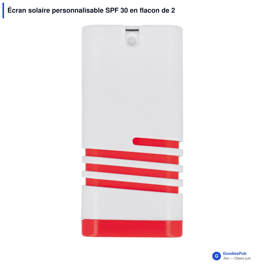 Écran solaire personnalisable SPF 30 en flacon de 20 ml avec logo - Spring - Image 7