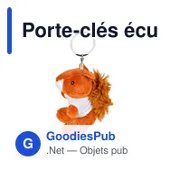 Porte-clés écureuil en peluche personnalisable avec logo | Ginny - Miniature 11
