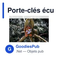 Porte-clés écureuil en peluche personnalisable avec logo | Ginny - Miniature 3