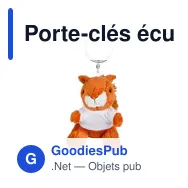 Porte-clés écureuil en peluche personnalisable avec logo | Ginny - Miniature 7