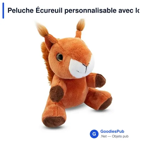 Peluche Écureuil personnalisable avec logo - Zemgus