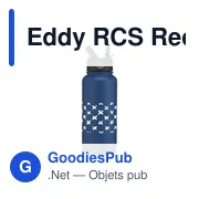 Bouteille isotherme personnalisable Eddy RCS en acier inoxydable recycléavec logo - Miniature 1