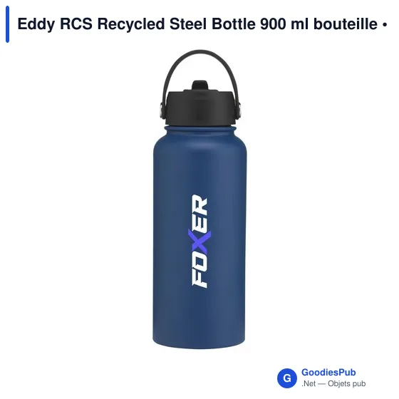 Bouteille isotherme personnalisable Eddy RCS en acier inoxydable recycléavec logo - Image 2