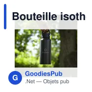 Bouteille isotherme personnalisable Eddy RCS en acier inoxydable recycléavec logo - Miniature 11