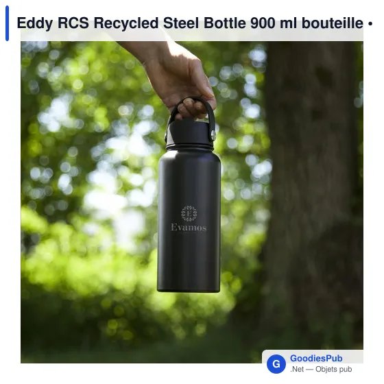 Bouteille isotherme personnalisable Eddy RCS en acier inoxydable recycléavec logo - Image 11