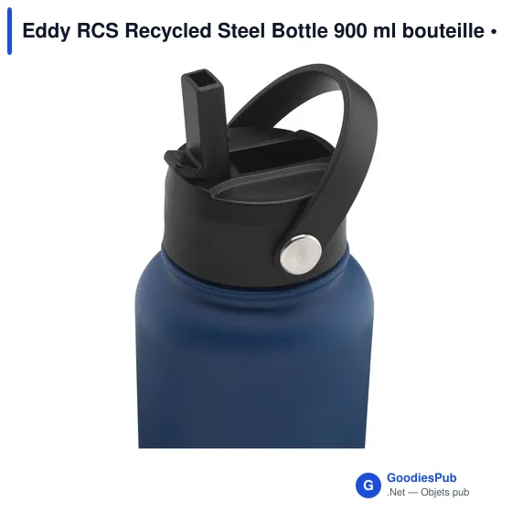 Bouteille isotherme personnalisable Eddy RCS en acier inoxydable recycléavec logo - Image 4