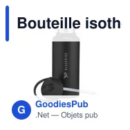Bouteille isotherme personnalisable Eddy RCS en acier inoxydable recycléavec logo - Miniature 9