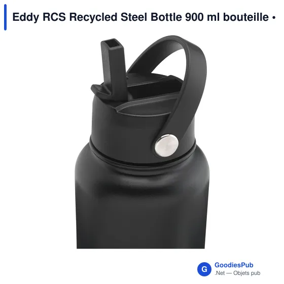 Bouteille isotherme personnalisable Eddy RCS en acier inoxydable recycléavec logo - Image 10