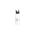 Variante blanc - Bouteille isotherme personnalisable Eddy RCS en acier inoxydable recycléavec logo