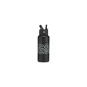 Variante noir - Bouteille isotherme personnalisable Eddy RCS en acier inoxydable recycléavec logo